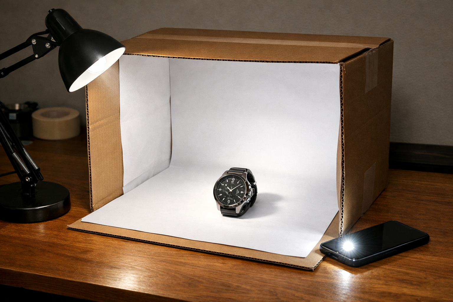 Basit isik kutusu duzeni ile urun cekimi